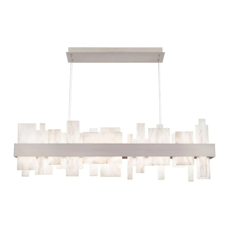 Alabaster Acropolis 46in LED Linear Chandelier
