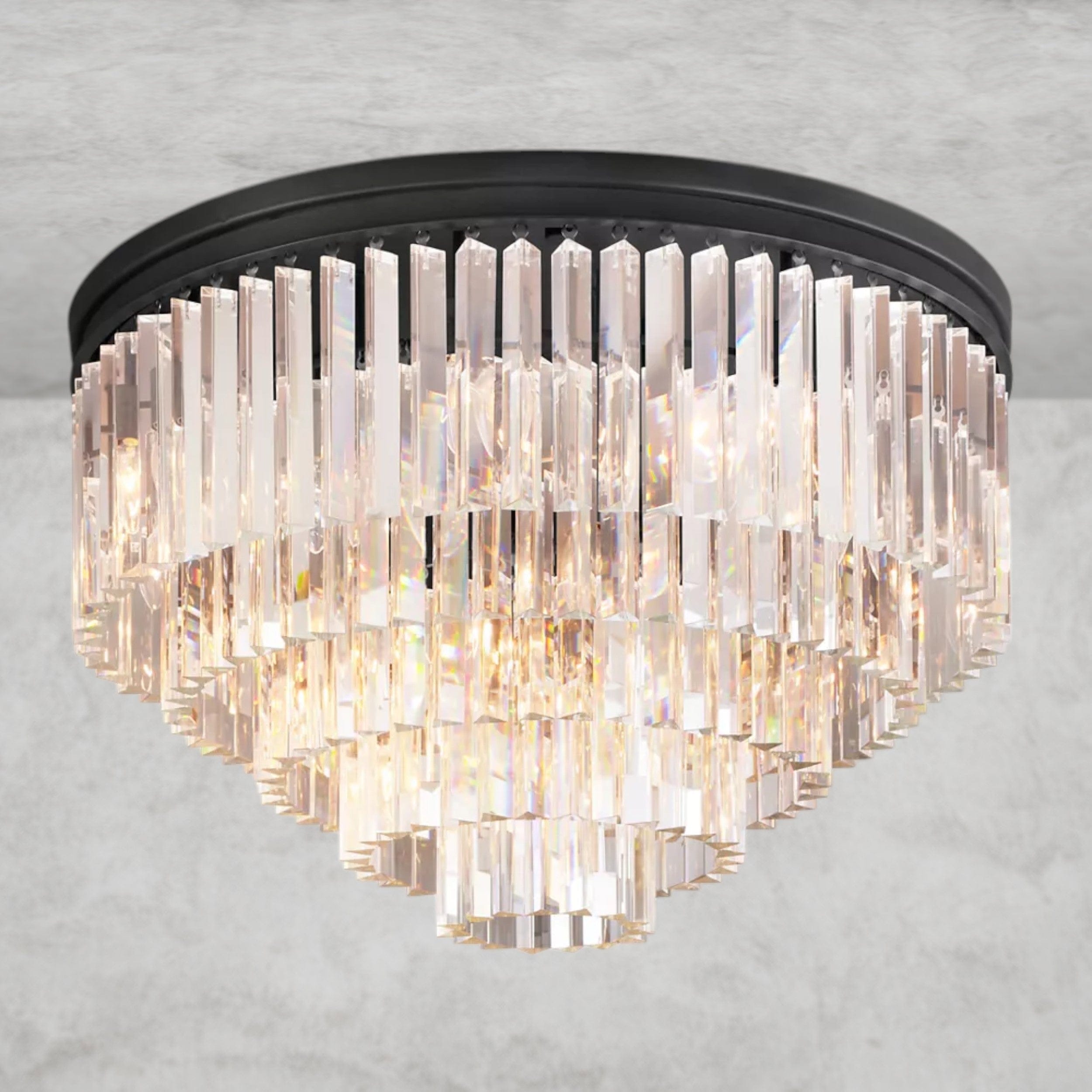 Bronze / 32" 1920s Odeon Flushmount 20"