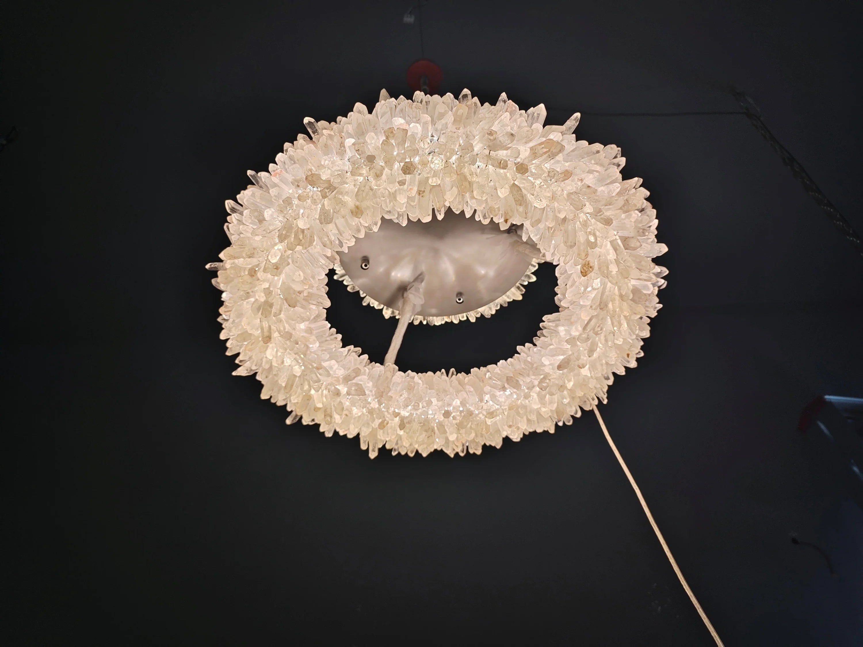 Kandice Round Rock Crystal Chandelier 24", 32", 40", 47"