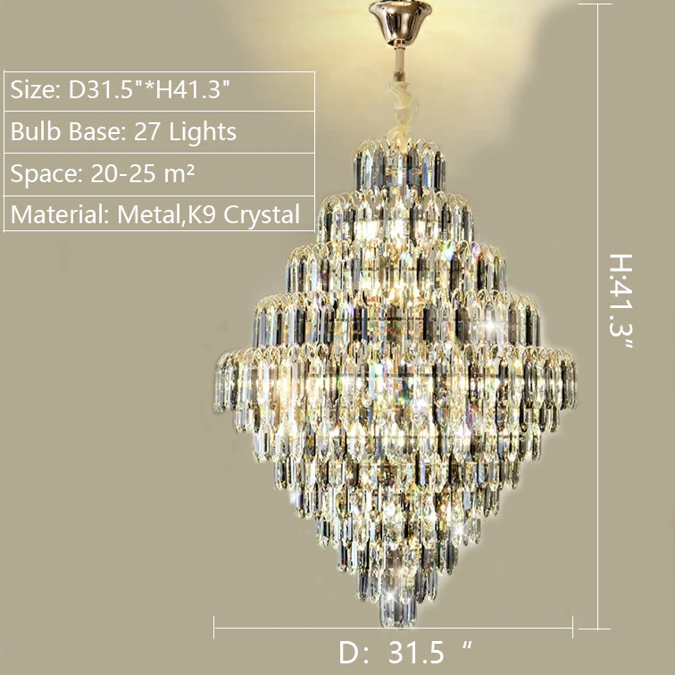 Rastine Crystal Round Chandelier