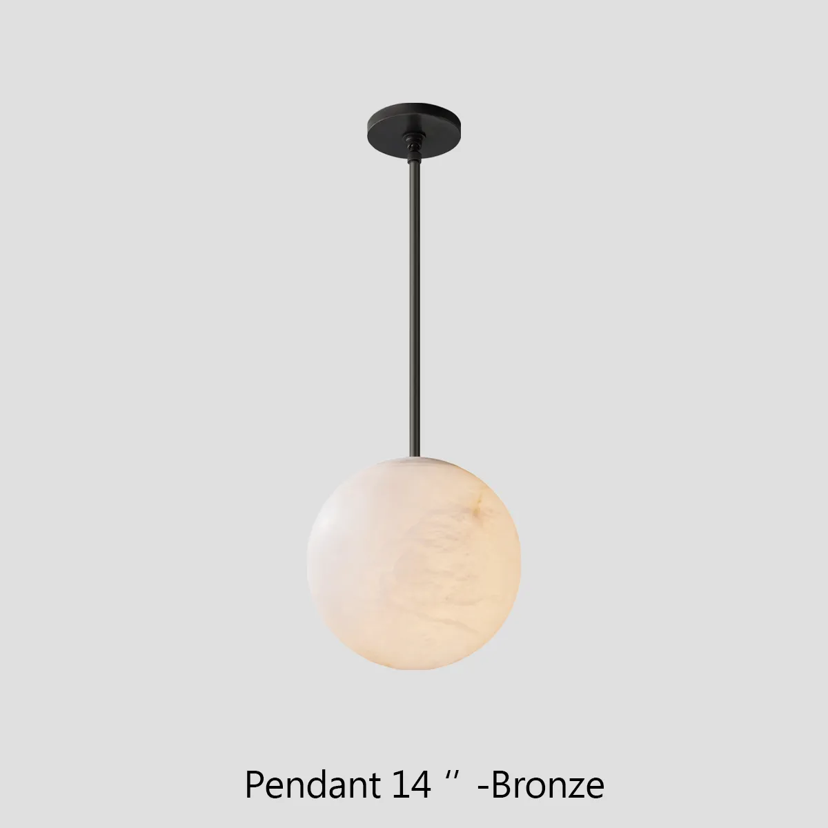 Theseus Alabaster Modern Ball Pendant Light