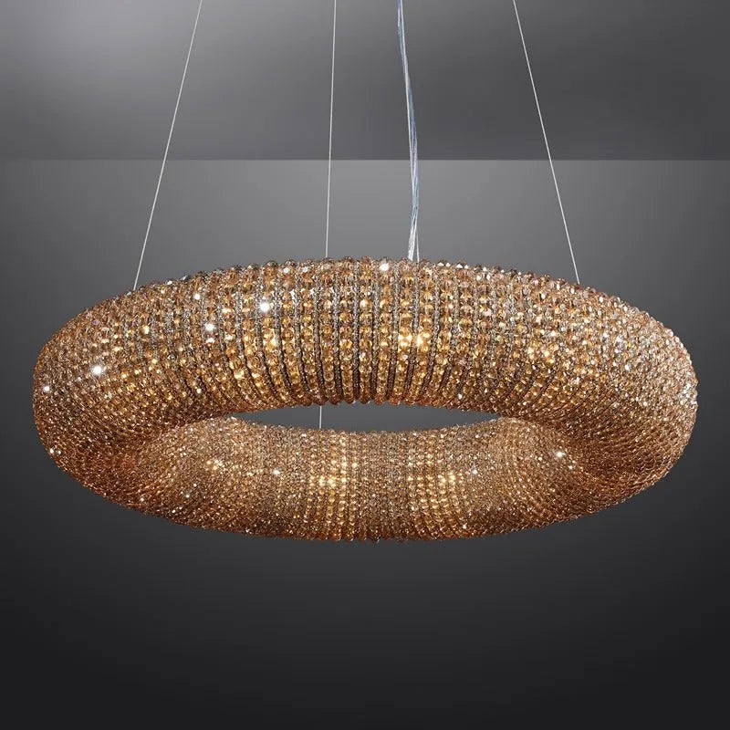 Samter Crystal Smoke Round Chandelier 31", 41", 59"