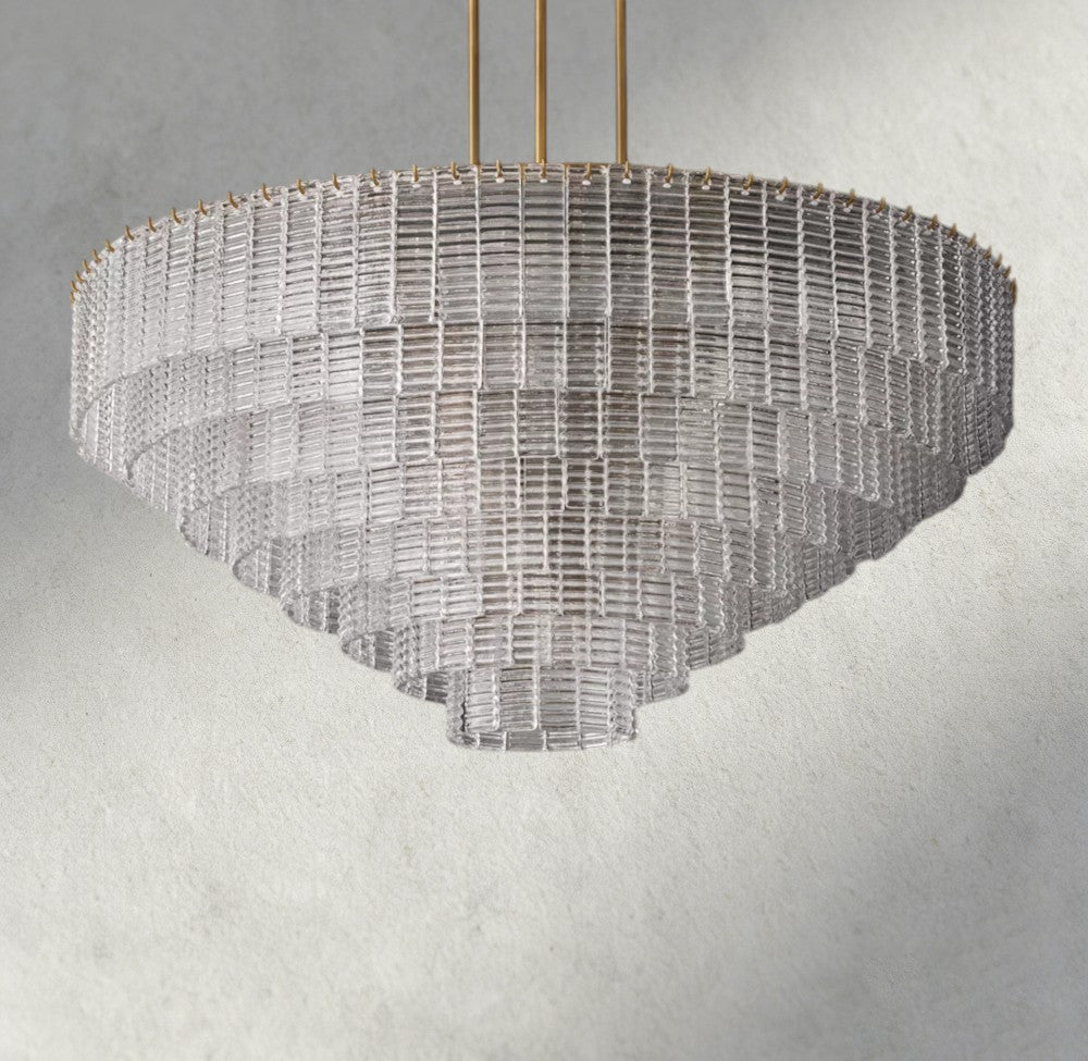 Sirene Clear Glass Round Chandelier 41", 52", 65"