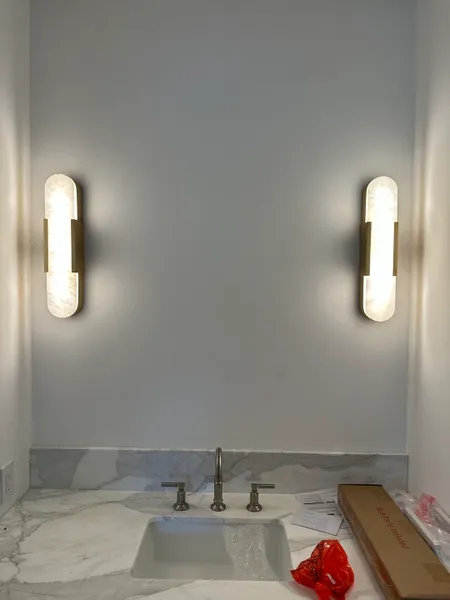 Koltin Melange Elongated Alabaster Wall Sconce