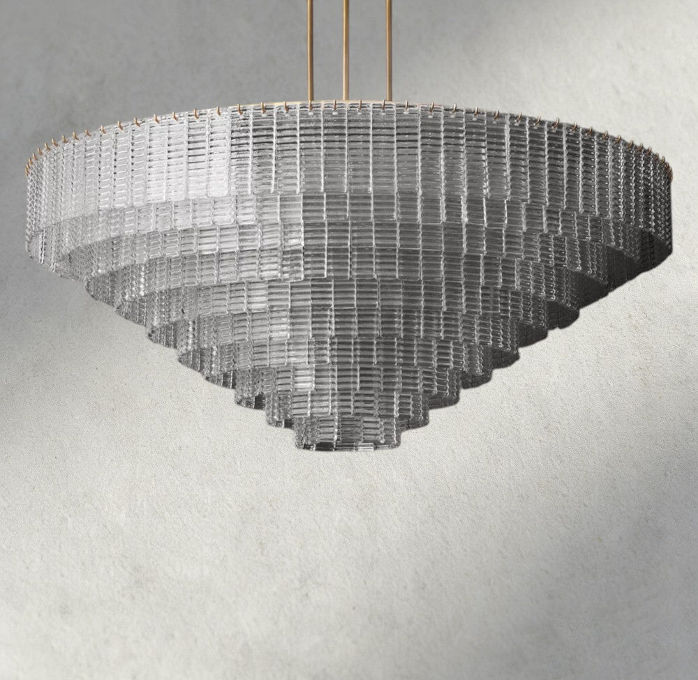 Sirene Clear Glass Round Chandelier 41", 52", 65"