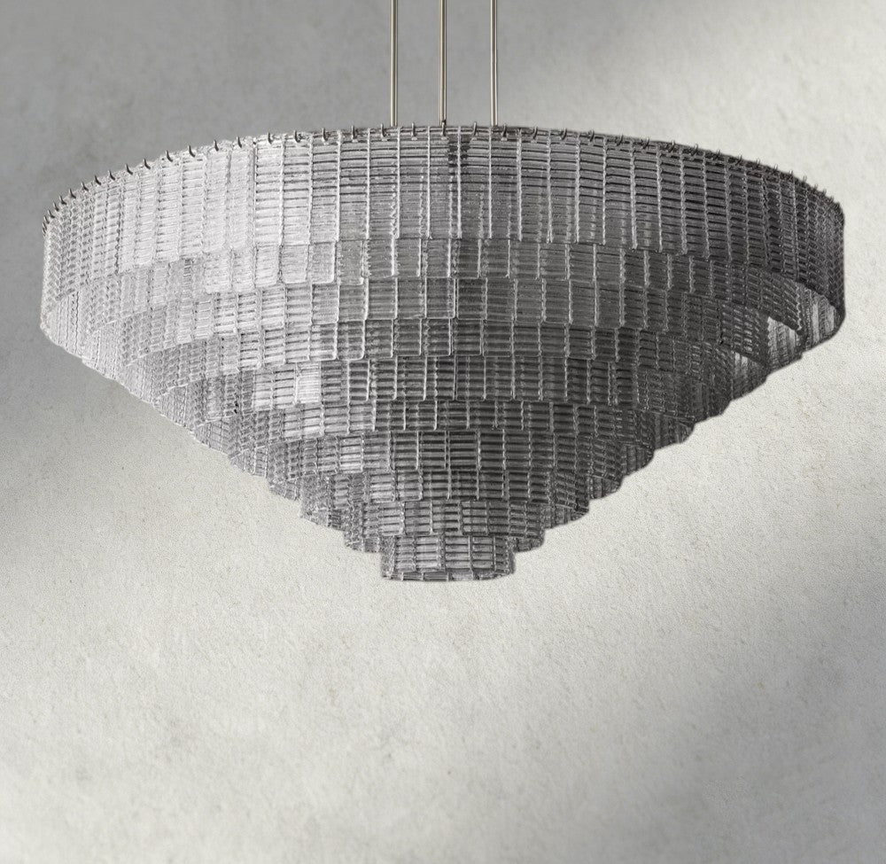 Sirene Clear Glass Round Chandelier 41", 52", 65"
