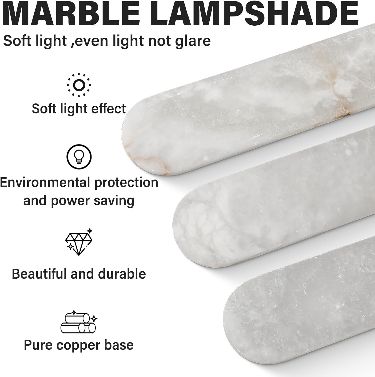 Elegant Alabaster Wall Sconces (Set of Two) - Natural Marble Brass Lighting