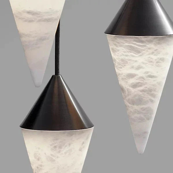 Alabaster Cone Pendant Light