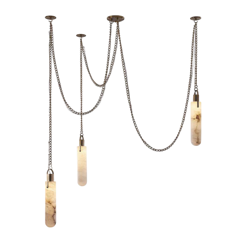Alabaster Flint 3 Light LED Multi-Drop Pendant