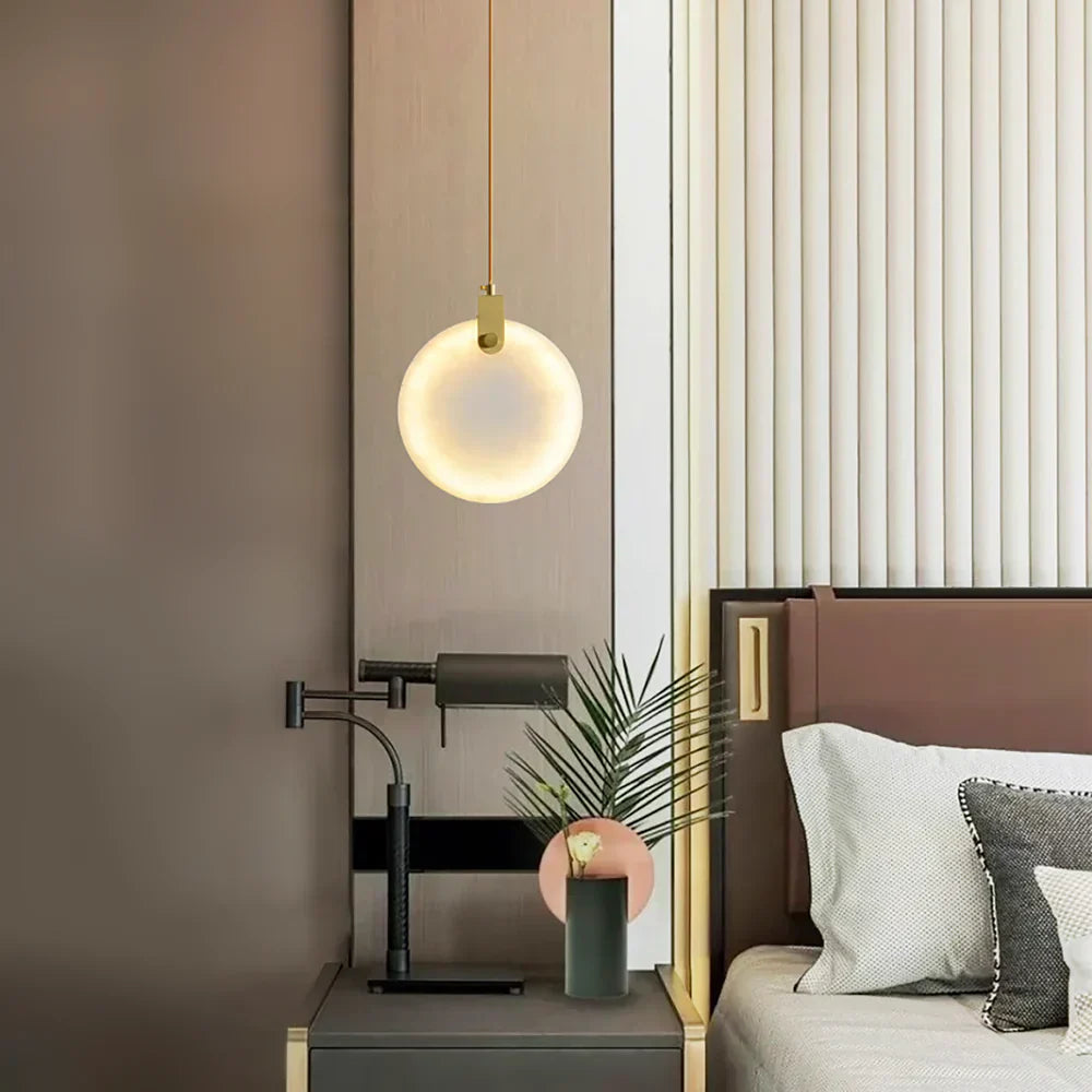 Moonshade Natural Marble Pendant Light Fixture