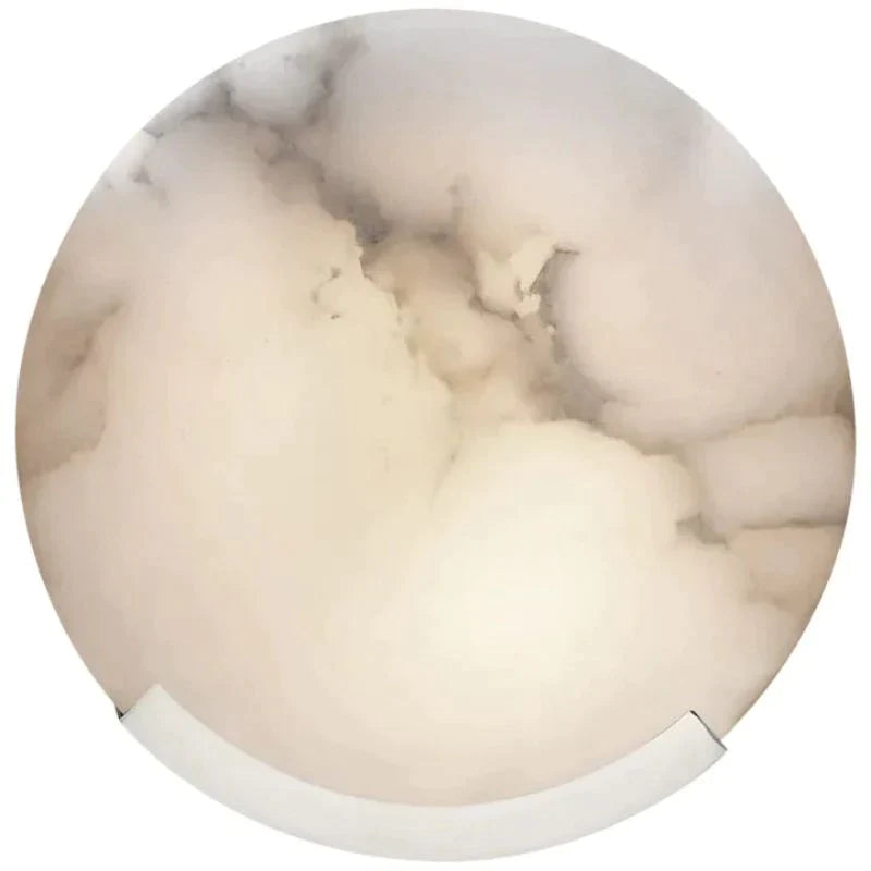 Cairo Alabaster Round Plate Wall Sconce