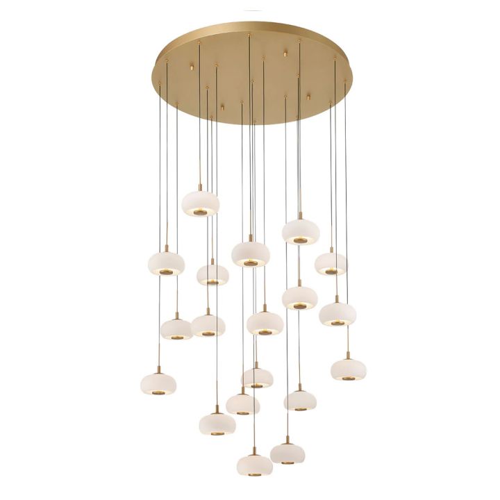 Alabaster 19 Lights Round LED Chandelier