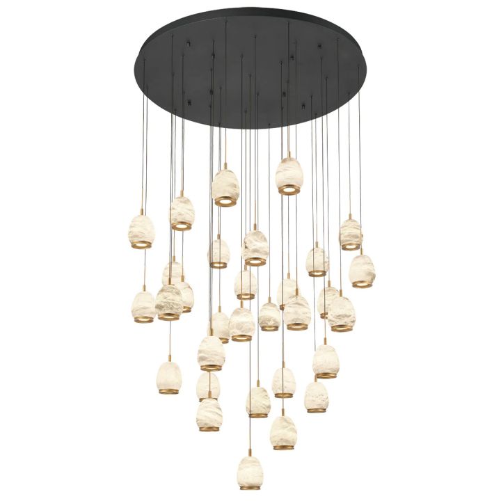 Lucidate Alabaster Round LED Chandelier