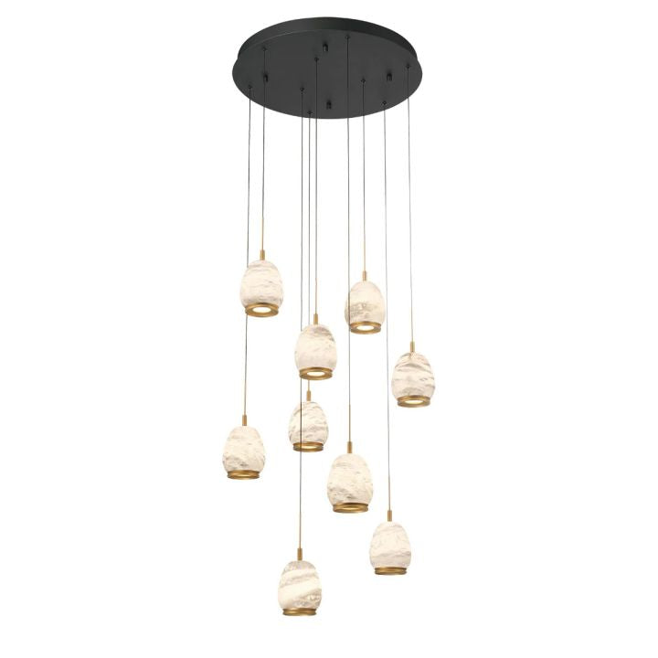 Lucidate Alabaster Round LED Chandelier