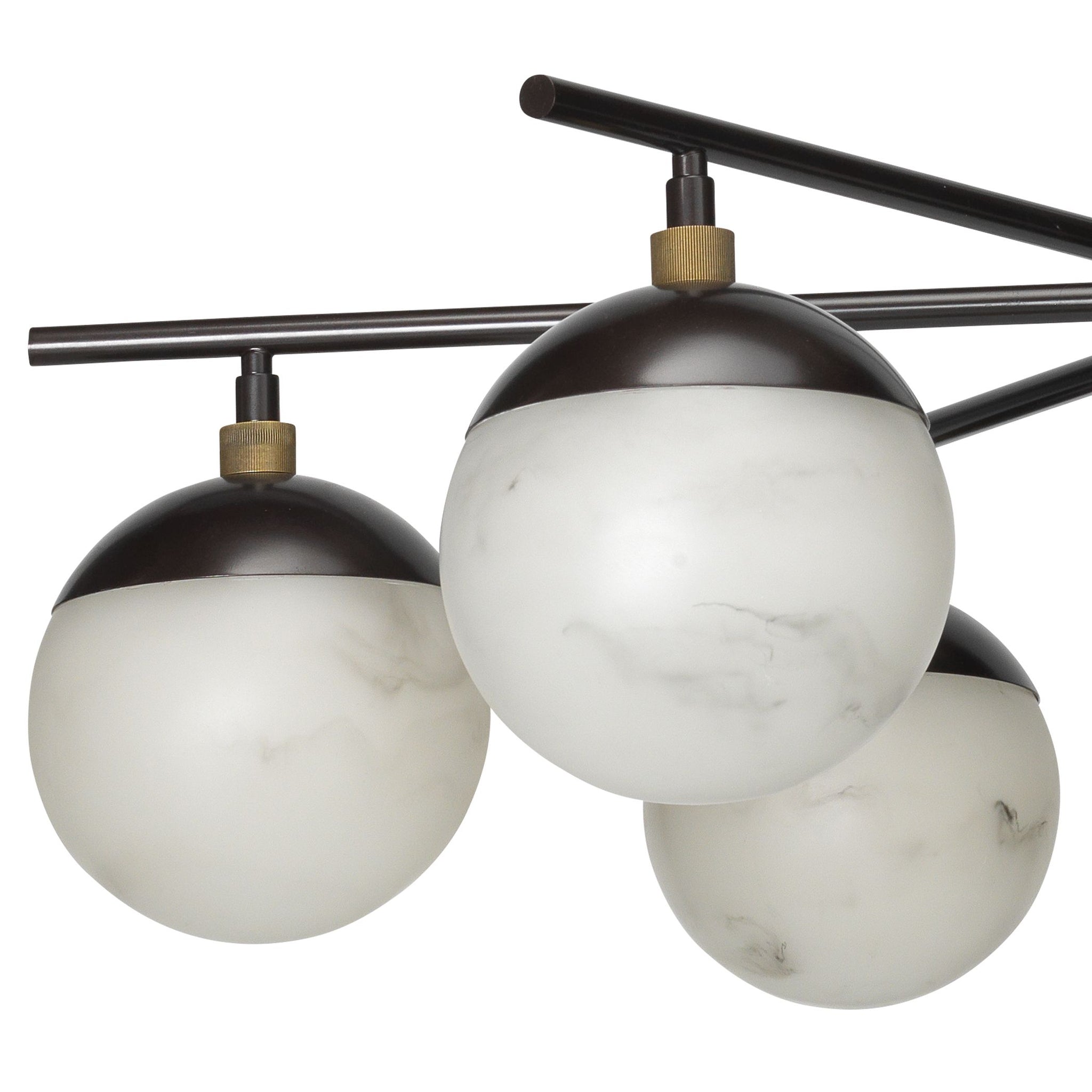 Natural Alabaster Metro 6 Lights Ball Chandelier