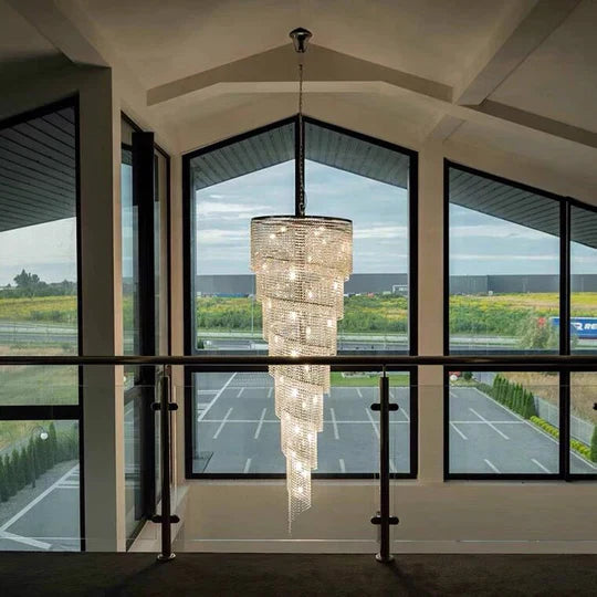 Raster Spiral TieredCrystal Chandelier