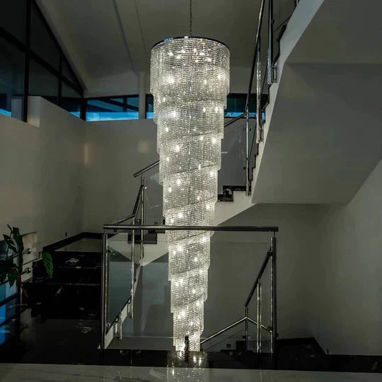 Raster Spiral TieredCrystal Chandelier