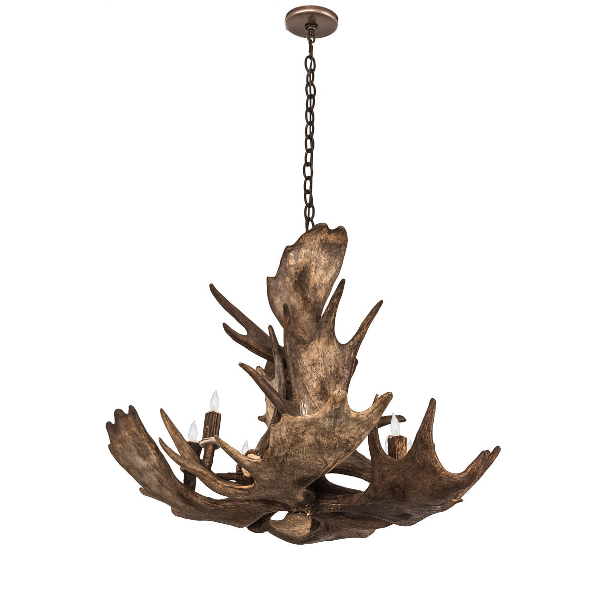 Rustic Lodge 10 - Light Chandelier 33"W