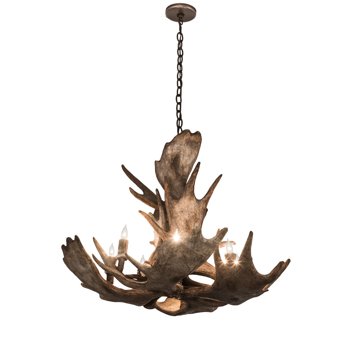 Rustic Lodge 10 - Light Chandelier 33"W