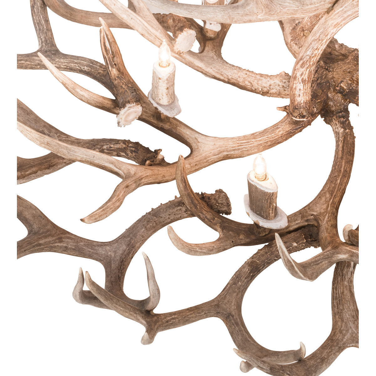 Rustic Lodge 12 - Light Chandelier 52"W