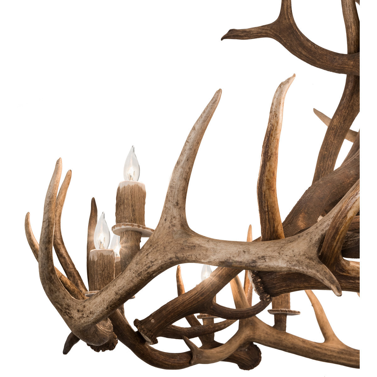 Rustic Lodge 12 - Light Chandelier 56"W
