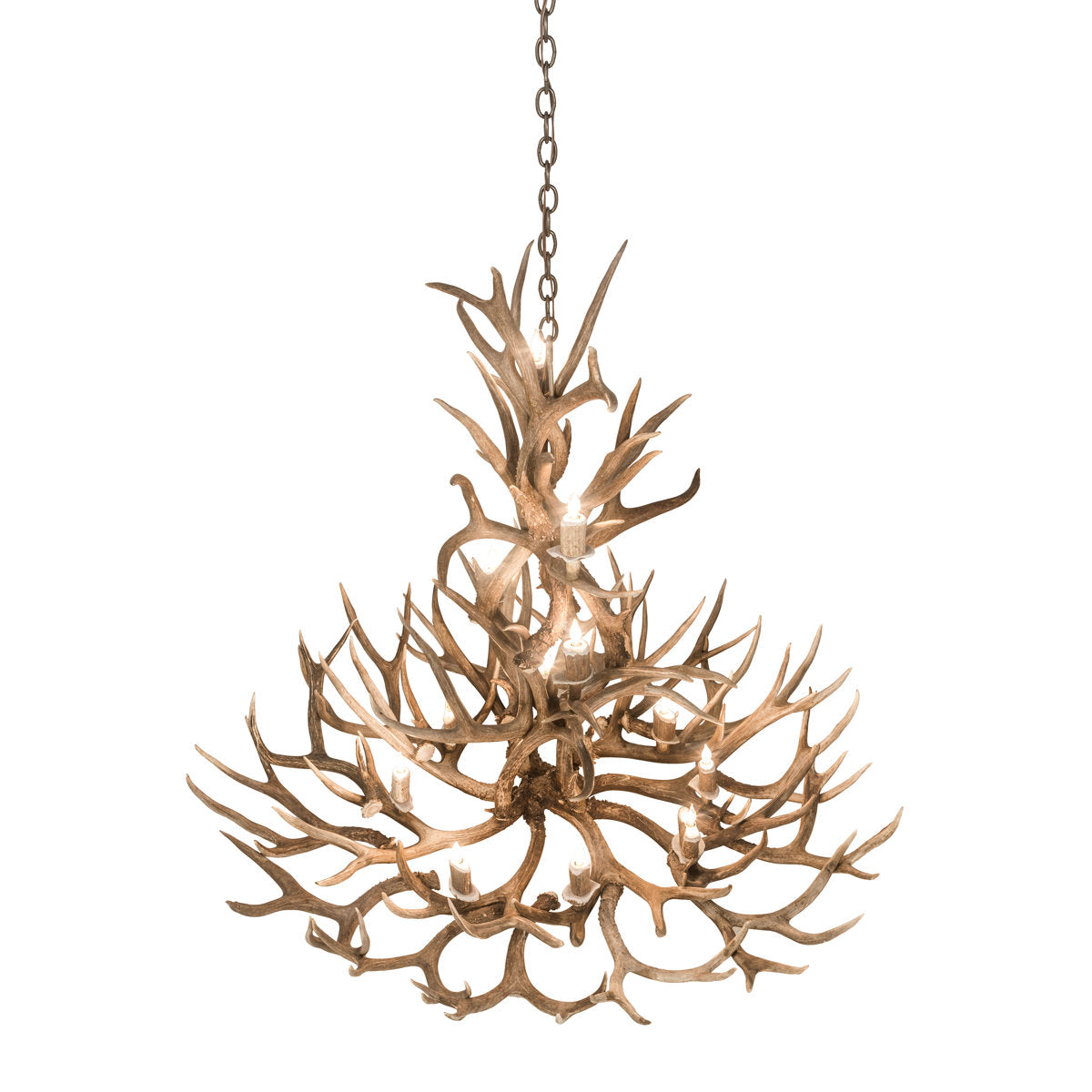 Rustic Lodge 12 - Light Chandelier 52"W