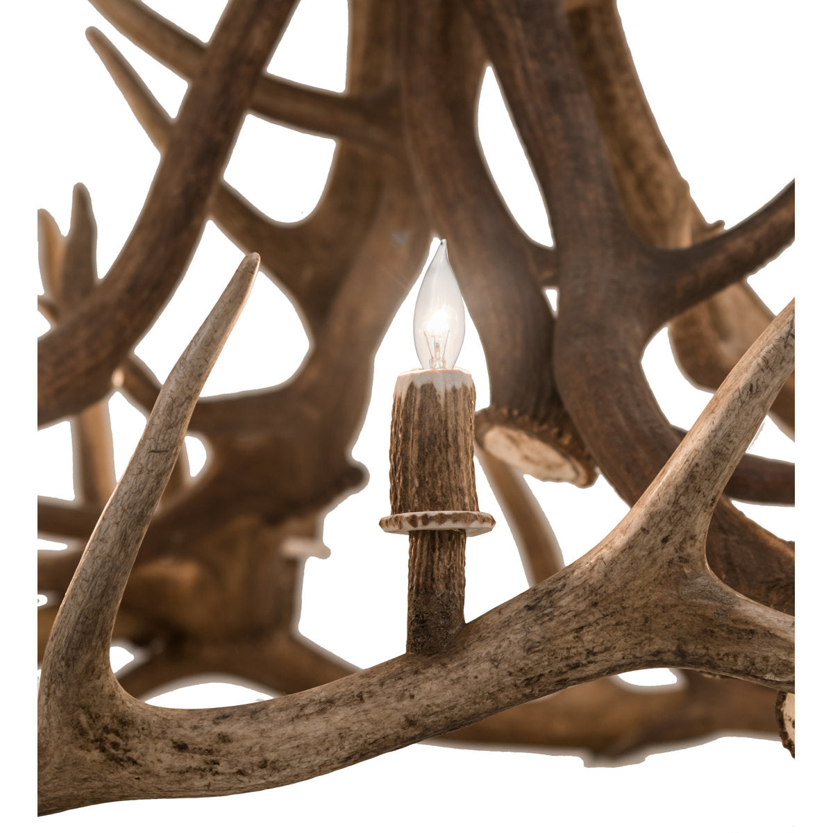 Rustic Lodge 12 - Light Chandelier 56"W