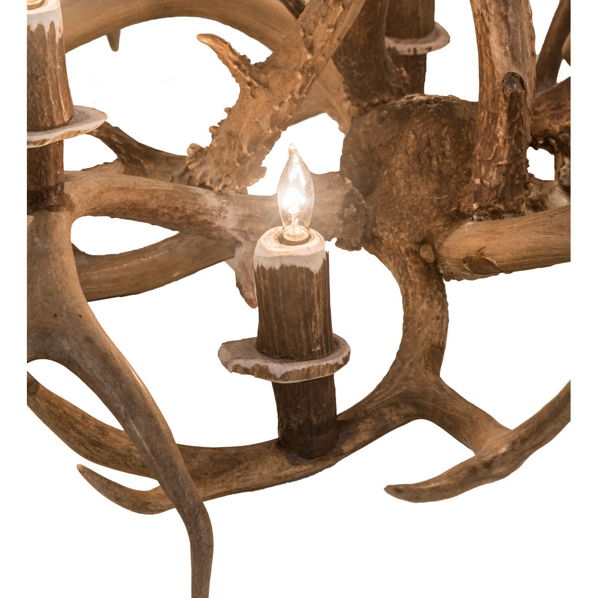 Rustic Lodge 8 - Light Chandelier 28"W