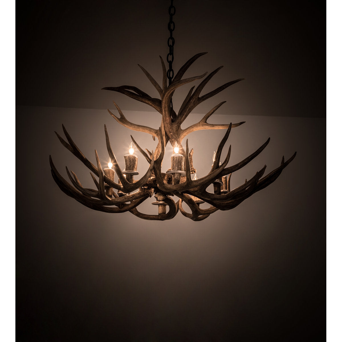 Rustic Lodge 8 - Light Chandelier 38"W