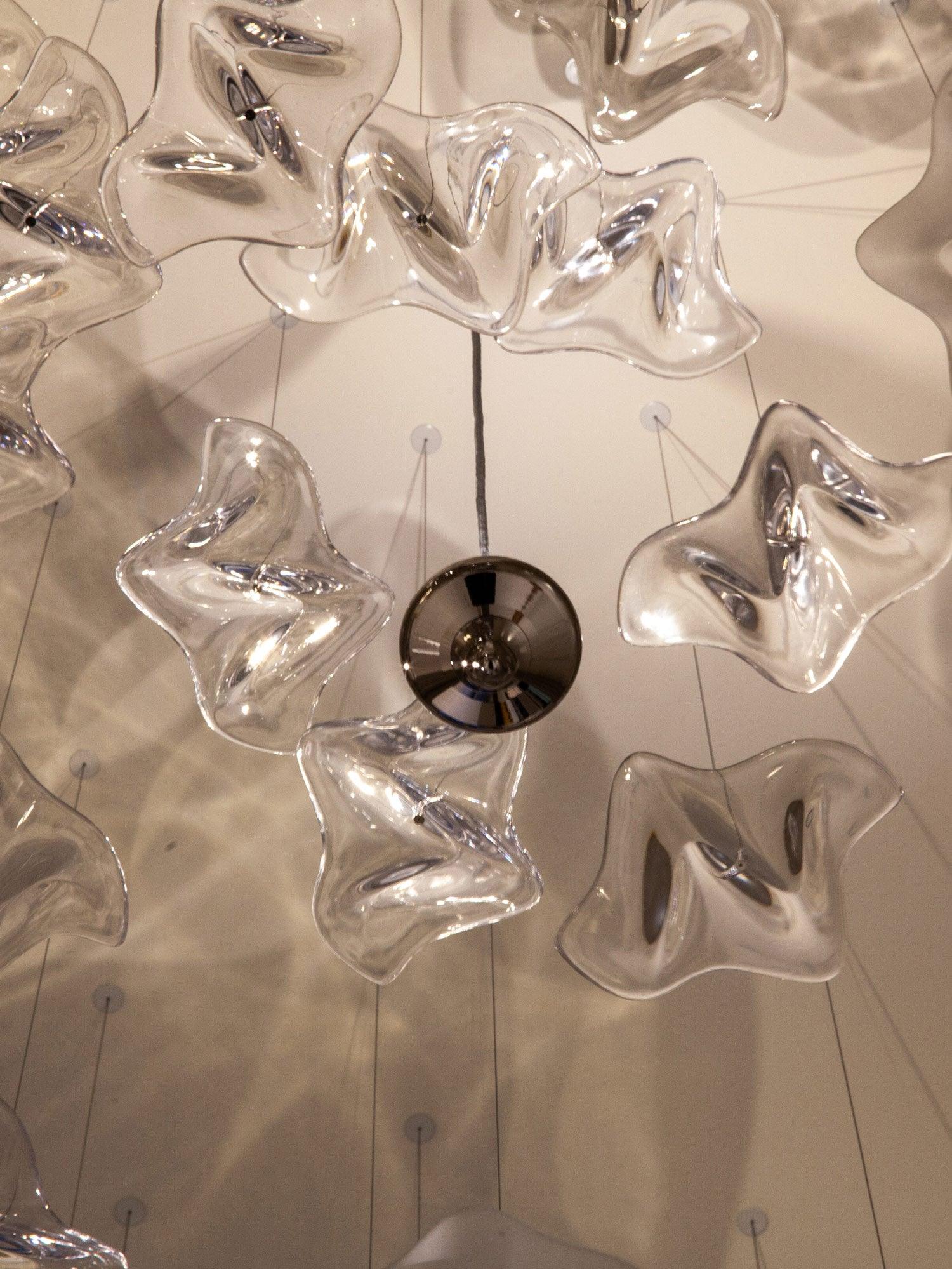 Sand sea Square Glass Spiral Chandelier