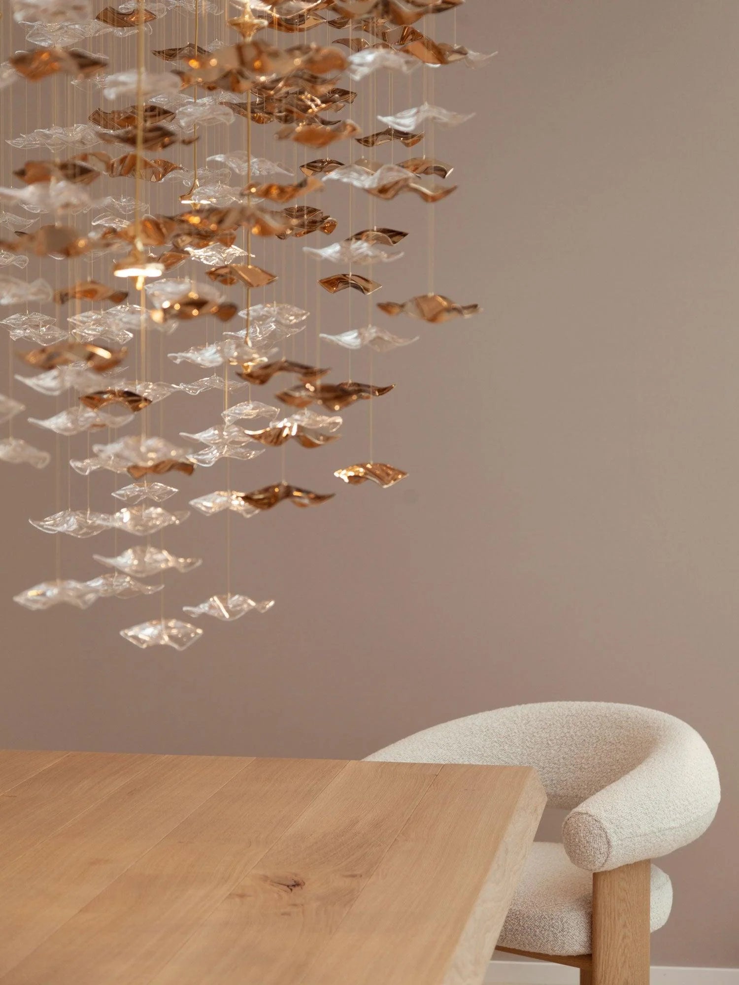 Sand sea Square Glass Spiral Chandelier
