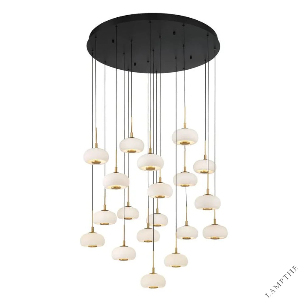 Alabaster 19 Lights Round LED Chandelier