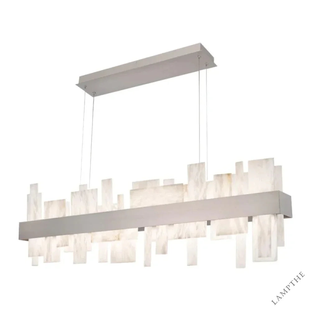 Alabaster Acropolis 46in LED Linear Chandelier