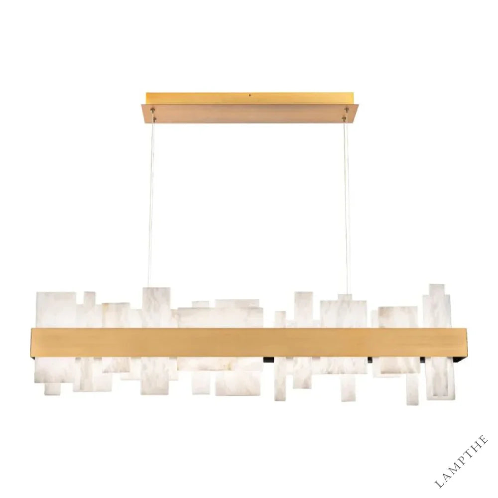Alabaster Acropolis 46in LED Linear Chandelier