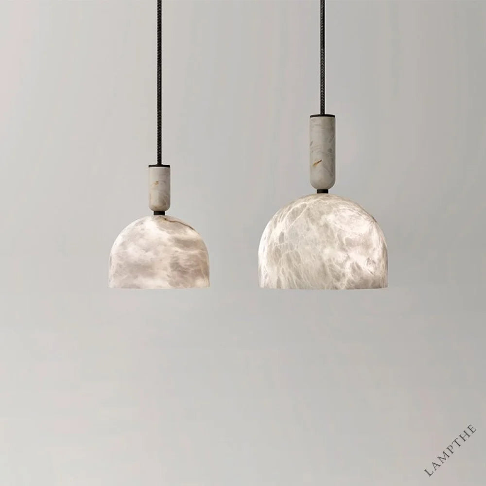 Alabaster Altus Hemisphere Pendant Light