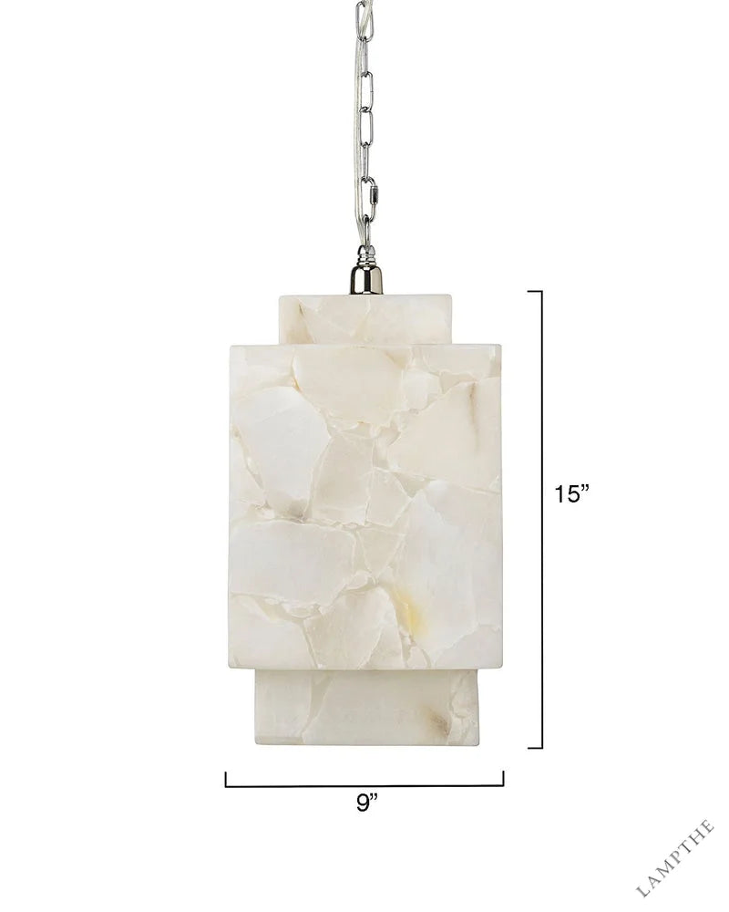 Alabaster Cube Pendant Lamp