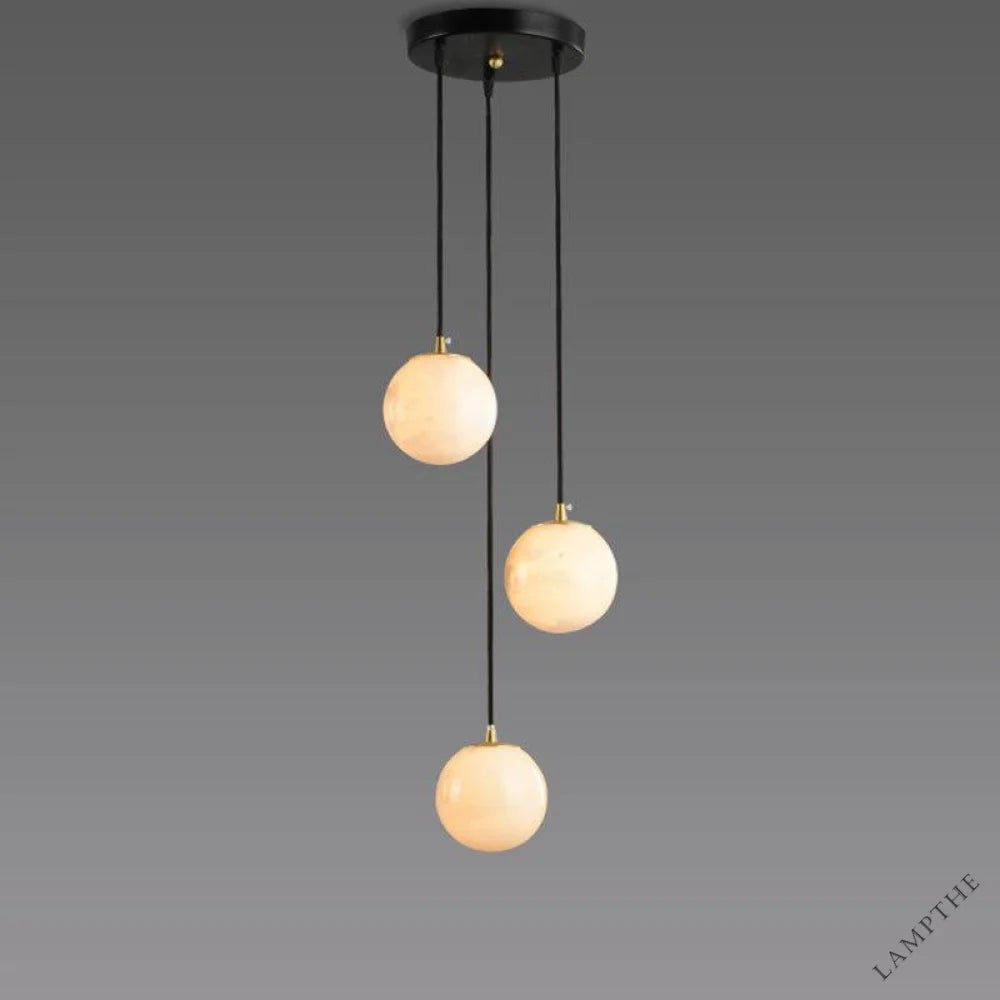 Alabaster Earth Art Chandelier