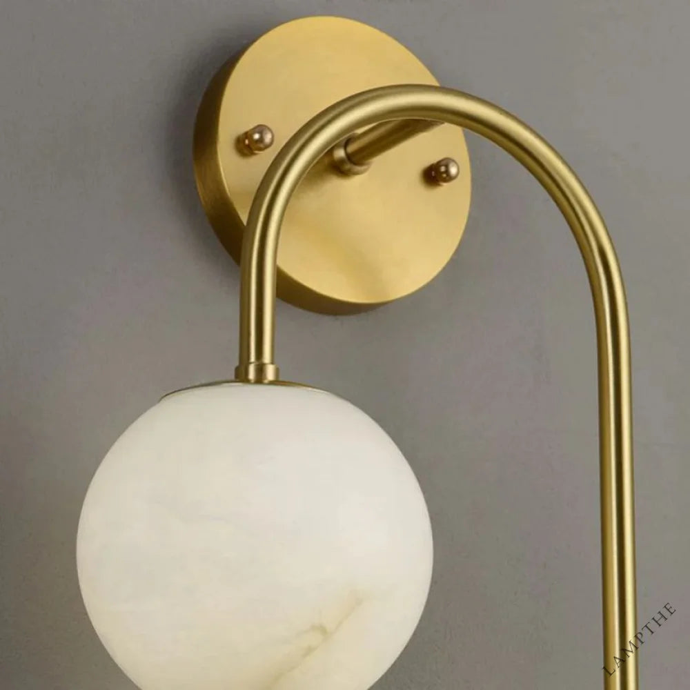 Alabaster Glo Modern Wall Sconce In Bedroom