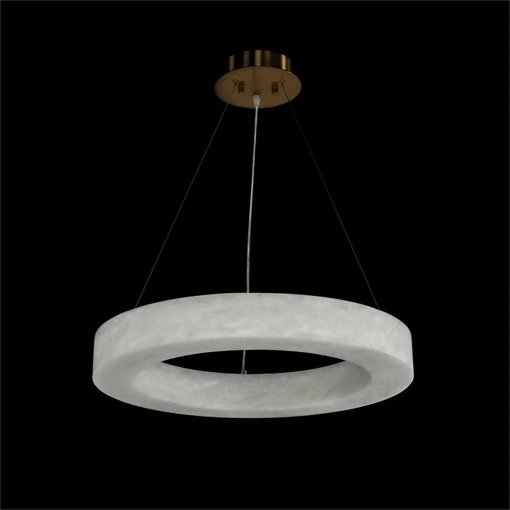 Alabaster Halo Pendant, Small