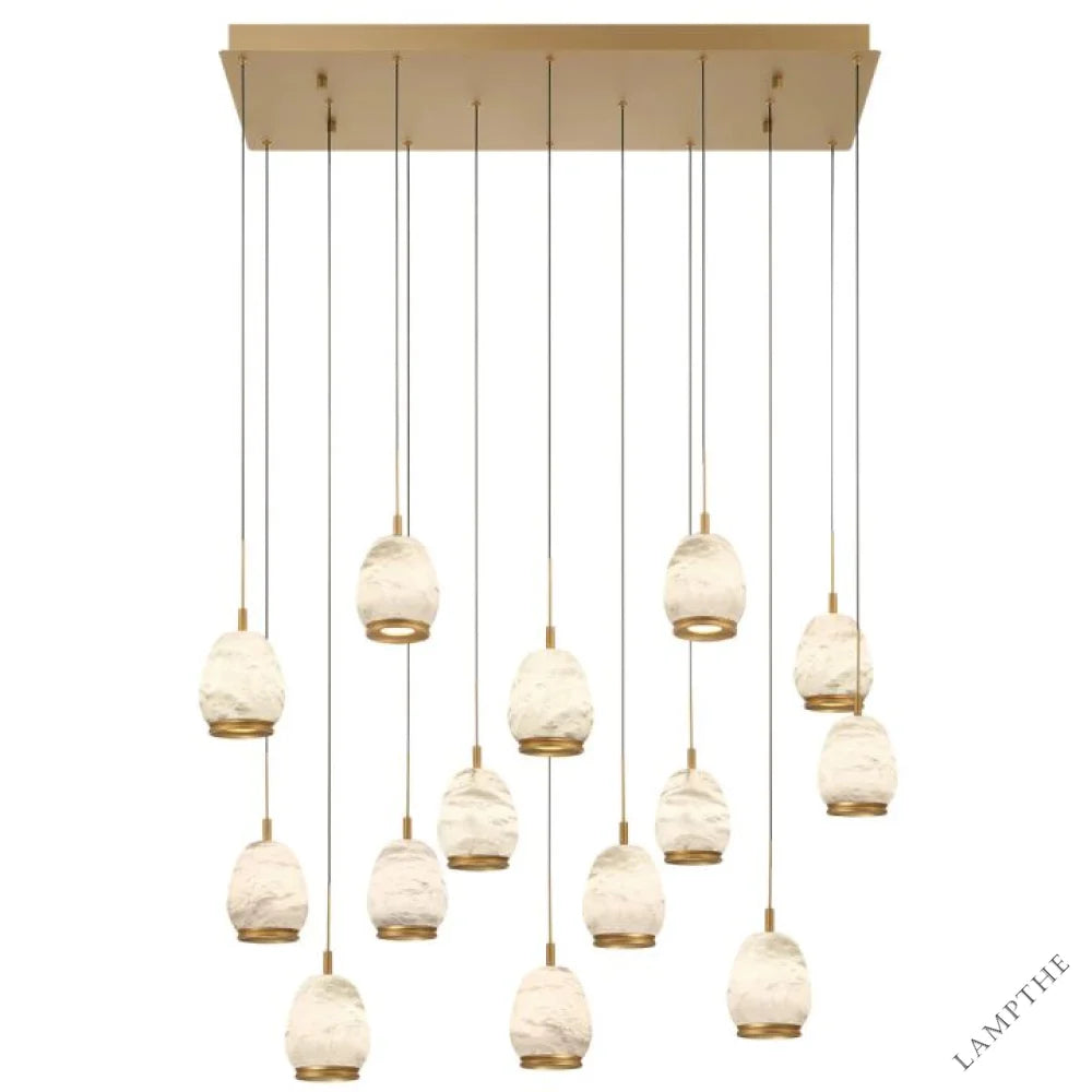 Alabaster Linear LED Chandelier