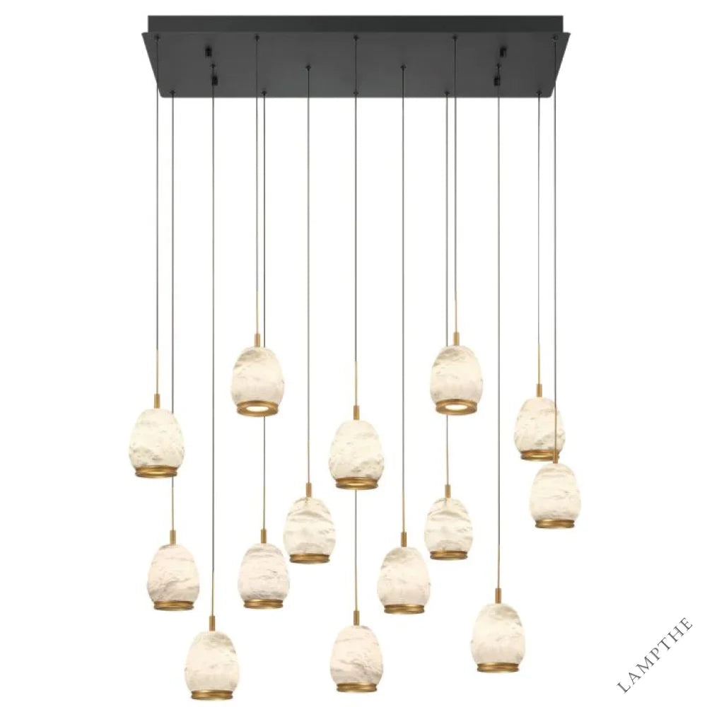 Alabaster Linear LED Chandelier