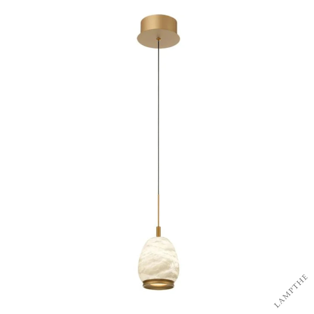 Alabaster Round LED Pendant