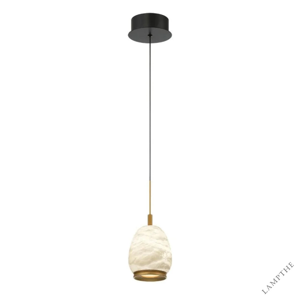 Alabaster Round LED Pendant