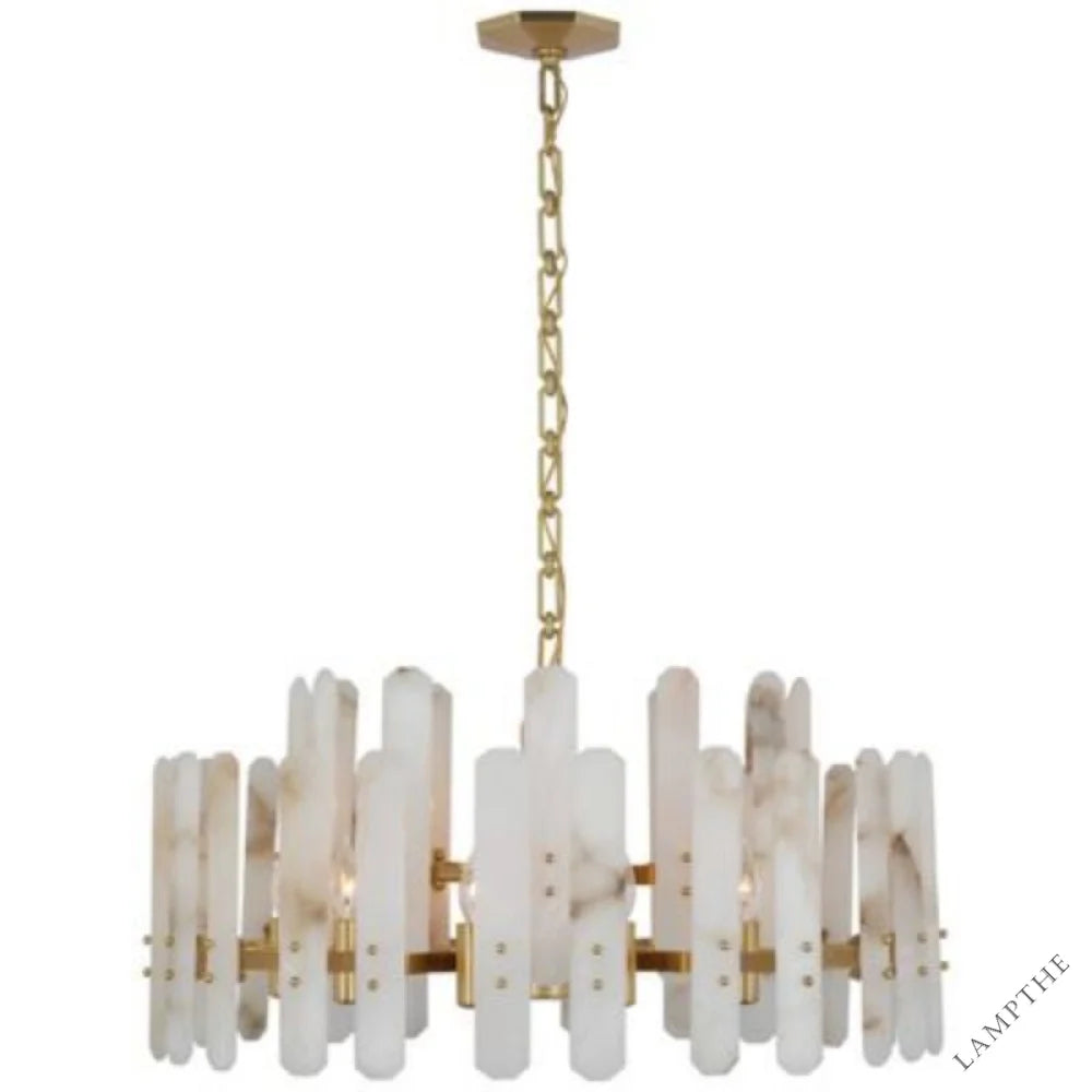 Alabaster Shield Large Pendant 18 Lights Chandelier