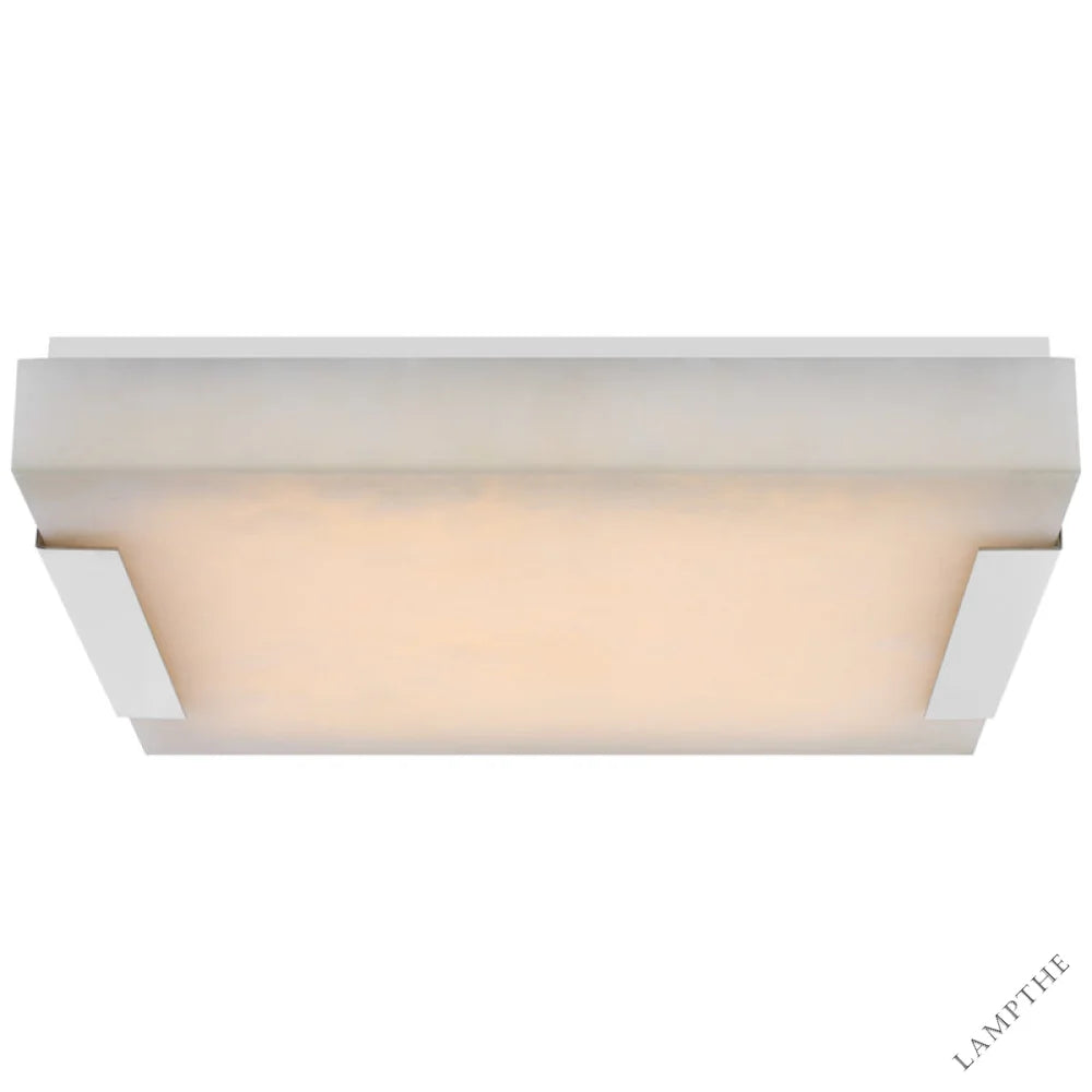 Alabaster Square Flush Mount Wall Sconce Lamp 3"H
