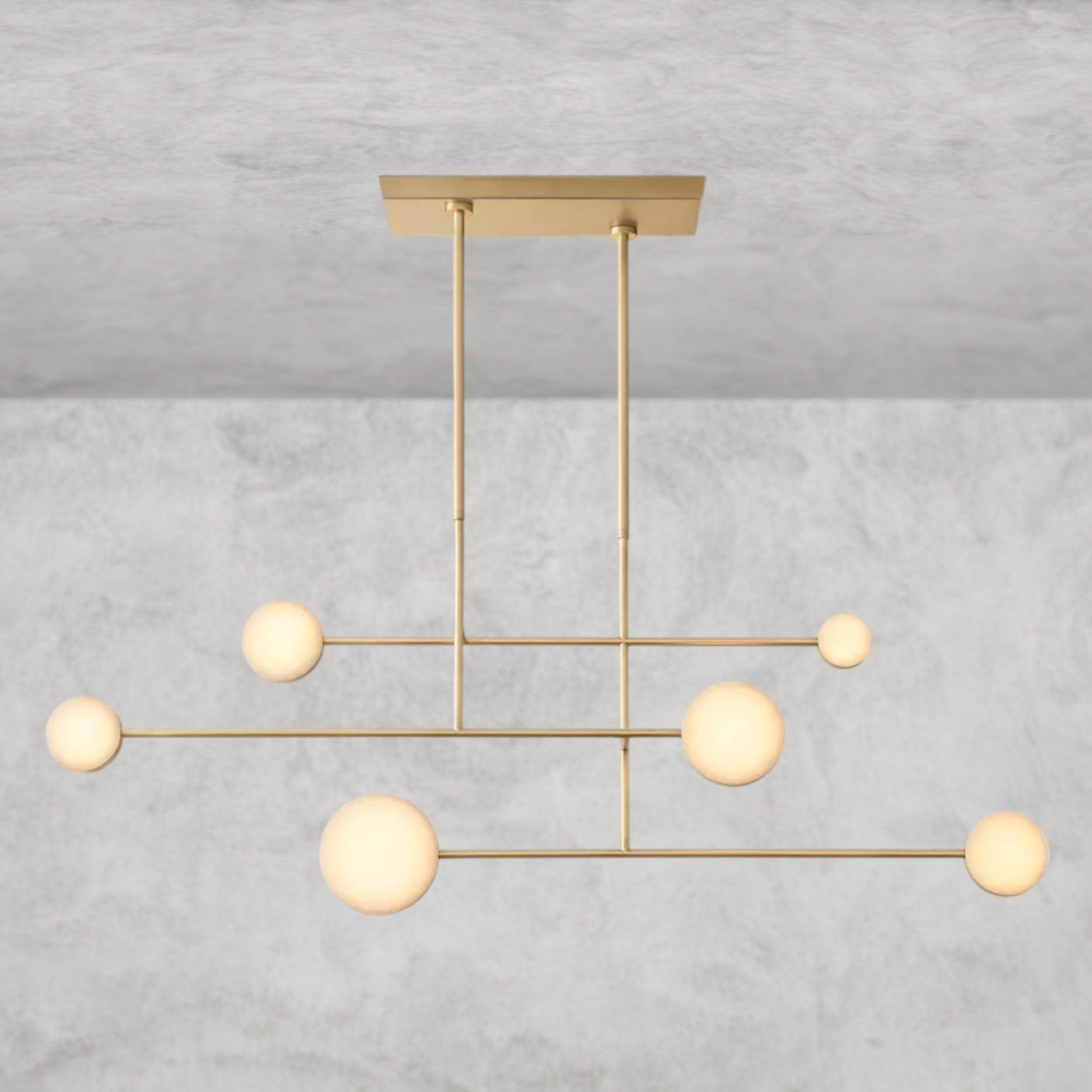 54" / Brass Alexander Linear Chandelier