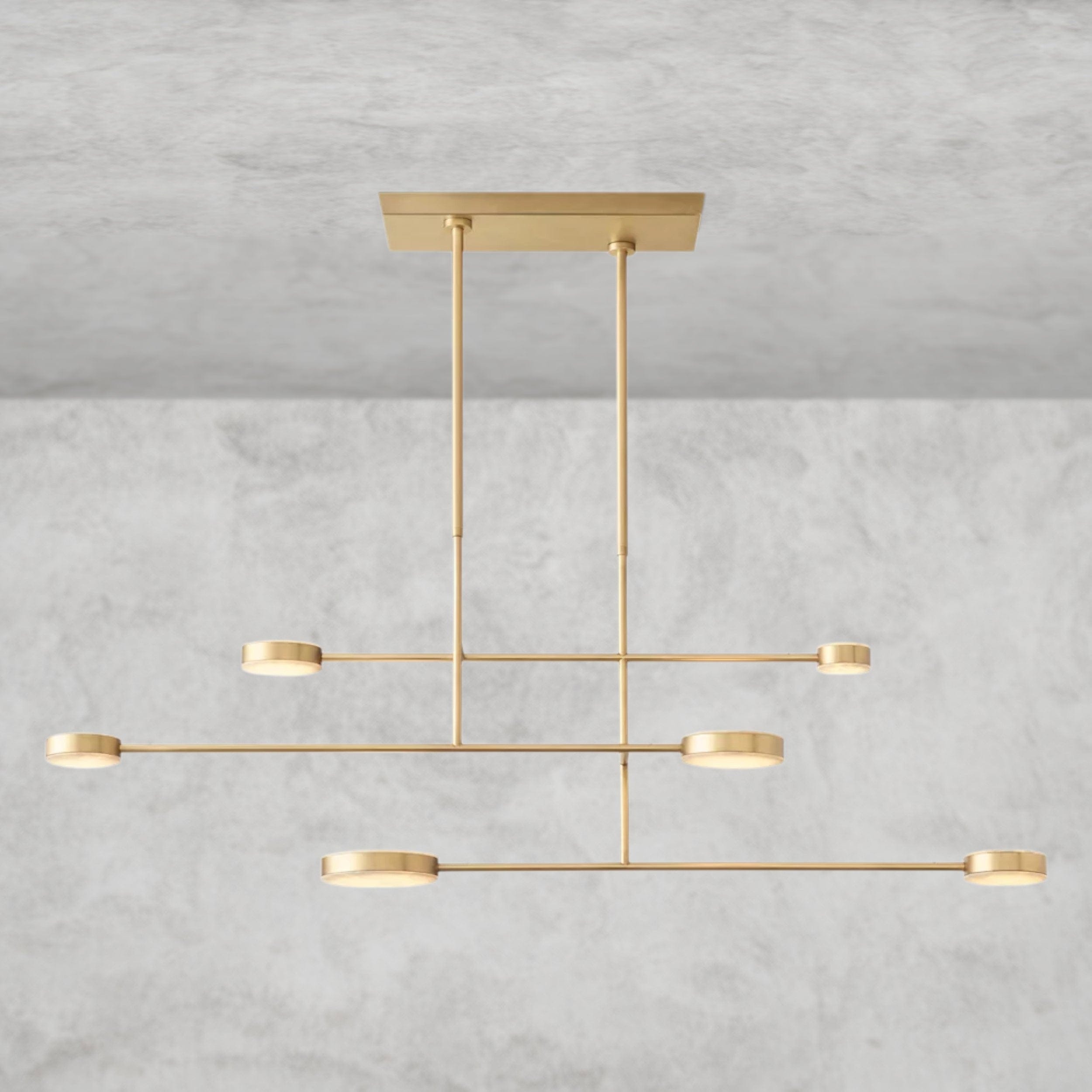72" / Brass Alexander Linear Chandelier