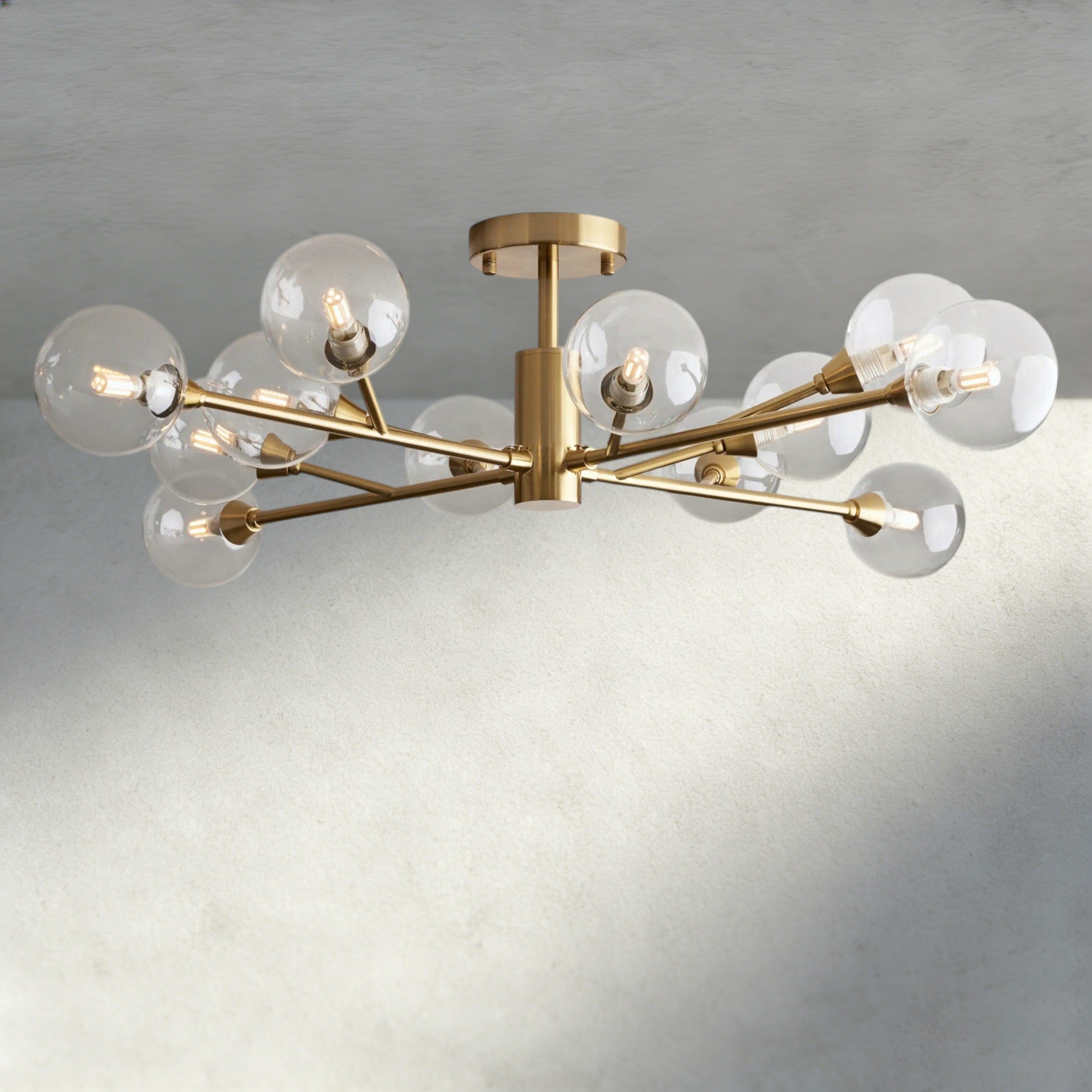 36" / Brass Apollo Flush Mount 20", 36", 47"