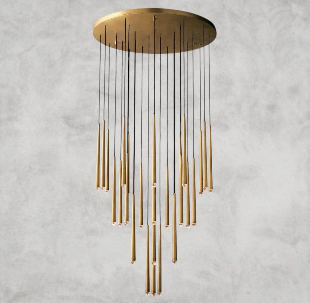 48 / Brass Aquitaine Round Chandelier 18", 24", 30", 48"