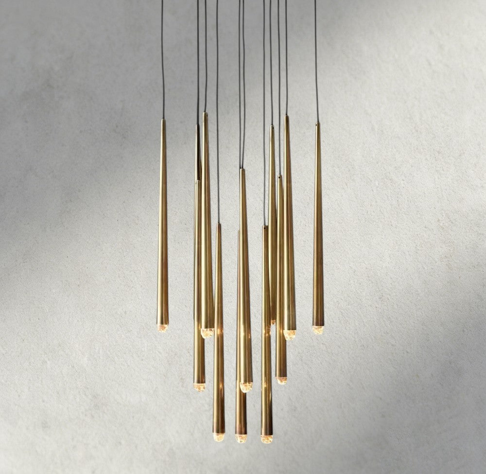 24" / Brass Aquitaine Round Chandelier 18", 24", 30", 48"